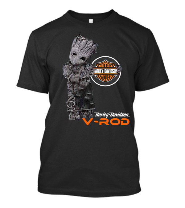 Groot Harley Davidson V-Rod Motor Cycles T-Shirt