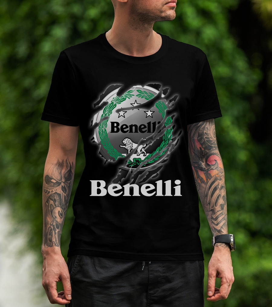 Benelli Logo With Stars And Lion T-Shirt