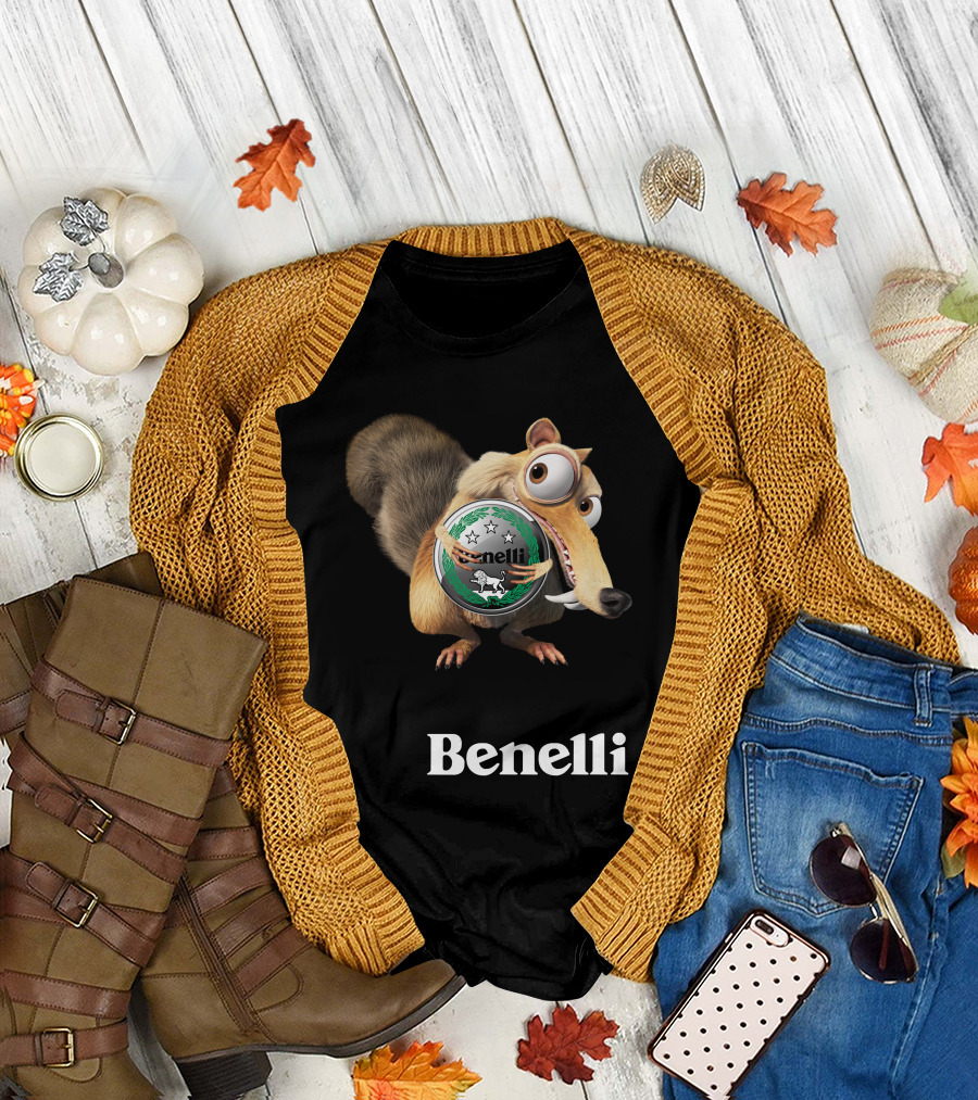 Benelli Ice Age Squirrel Hugging T-Shirt