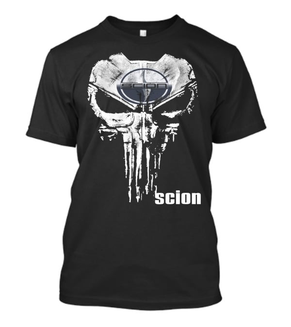 Scion Logo With Punisher Skull T-Shirt