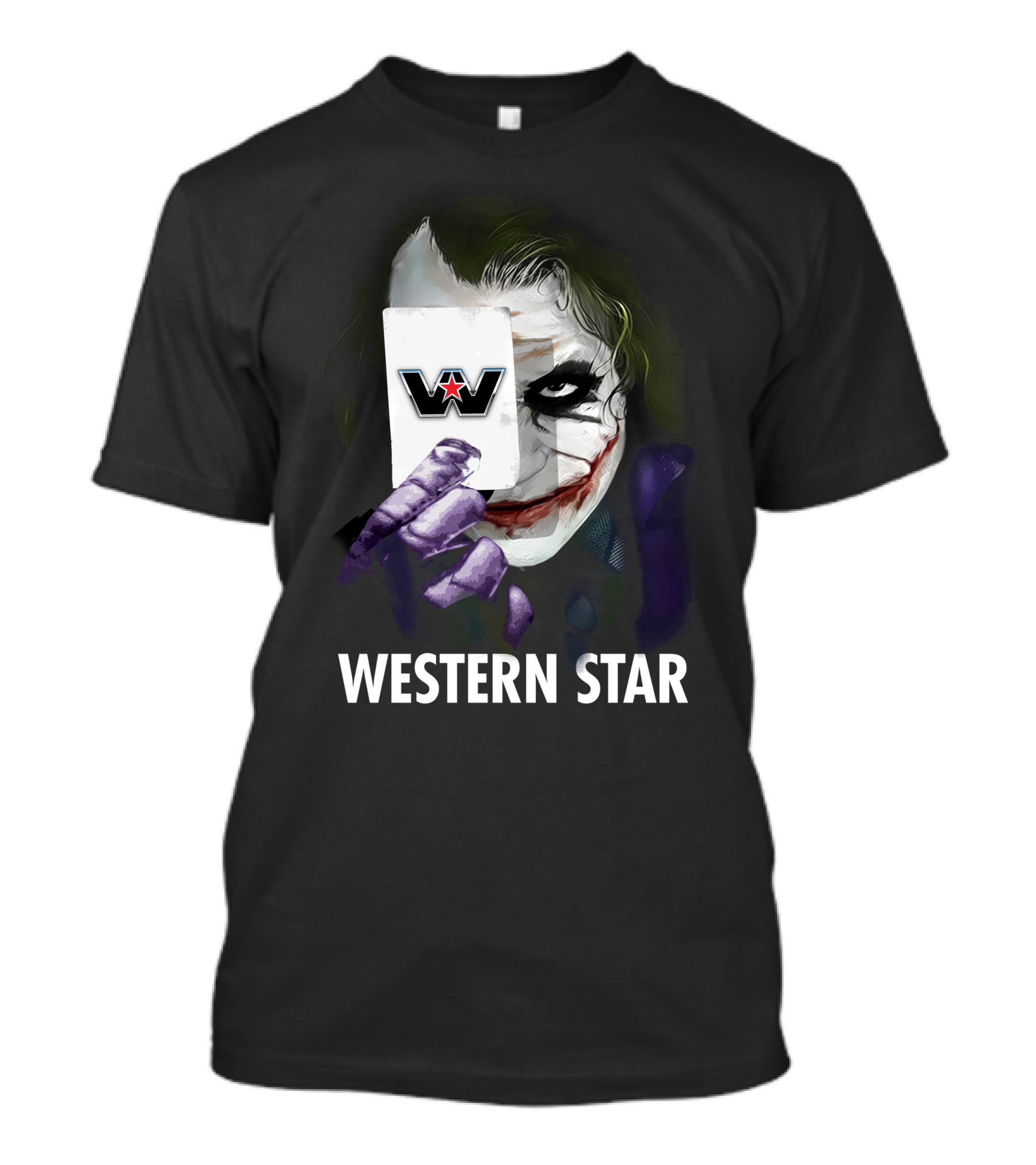 Western Star Joker Card Face With W Symbol T-Shirt
