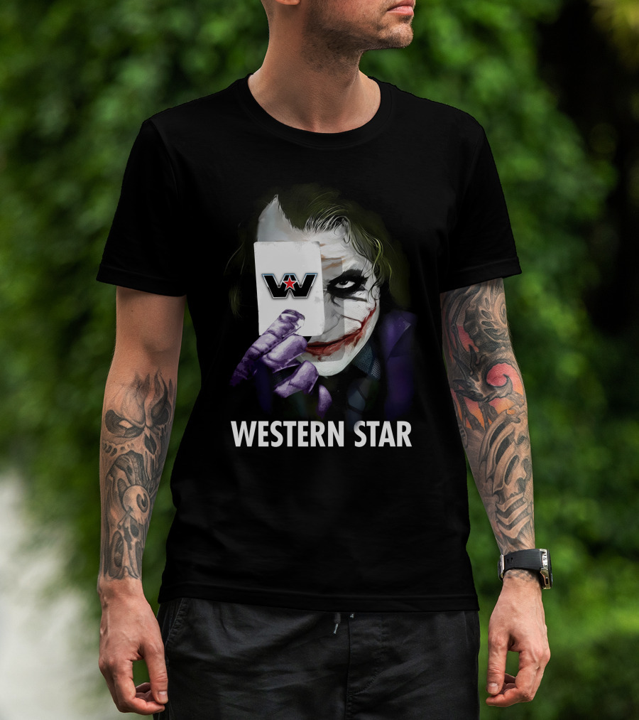 Western Star Joker Card Face With W Symbol T-Shirt