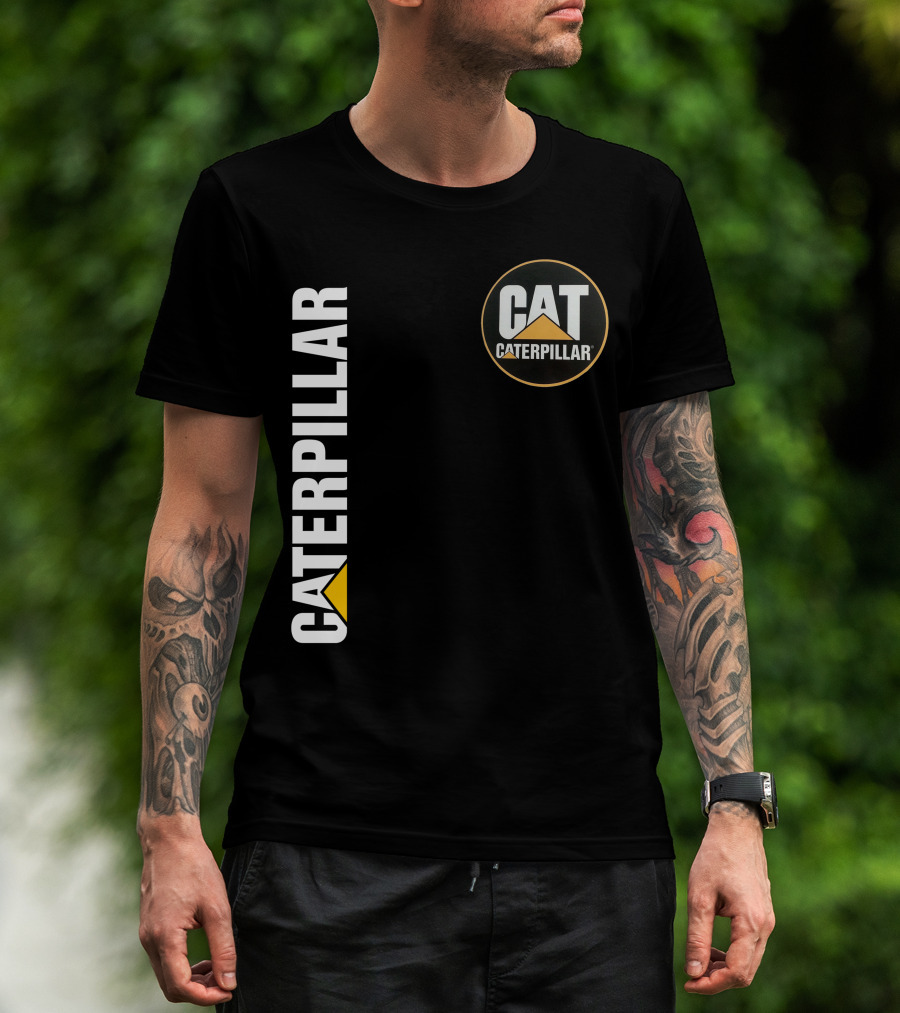 Caterpillar Cat Logo With Triangle T-Shirt