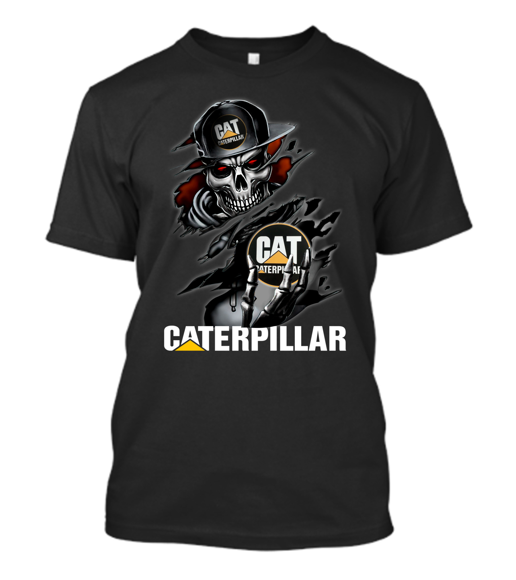 Caterpillar Cat Skeleton T-Shirt