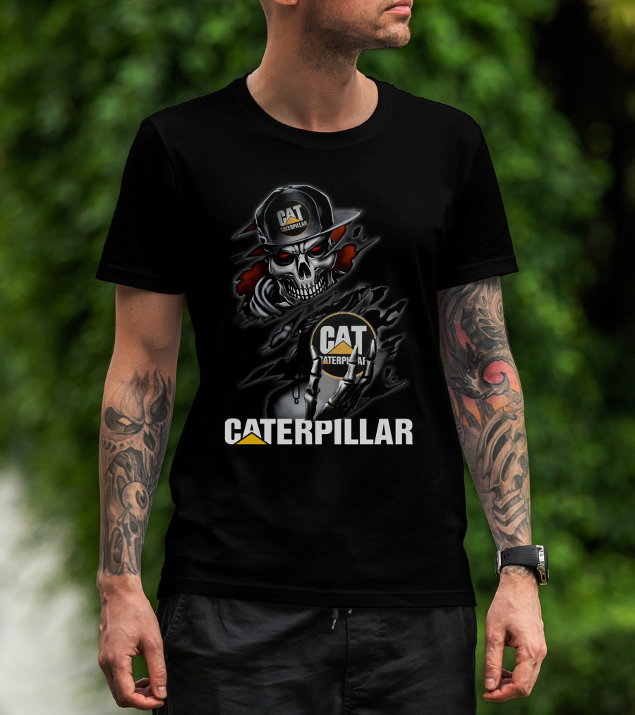 Caterpillar Cat Skeleton T-Shirt