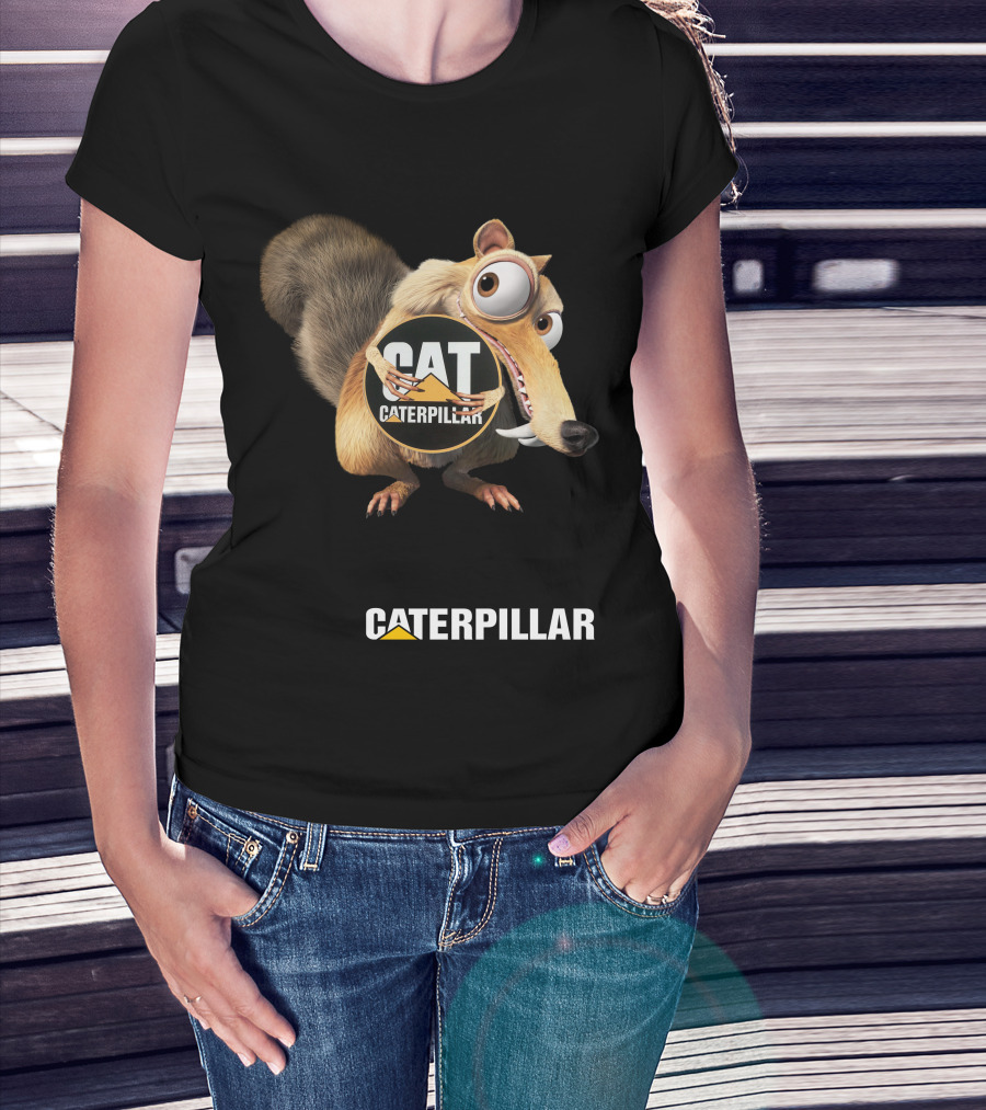 Caterpillar Cat Ice Age Scrat T-Shirt
