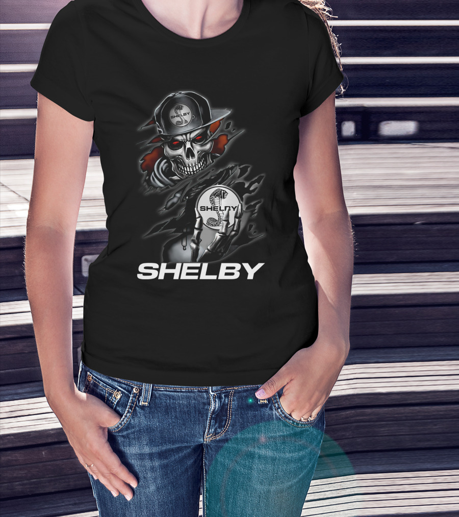 Shelby Skeleton With Snake Logo And 09 Hat T-Shirt