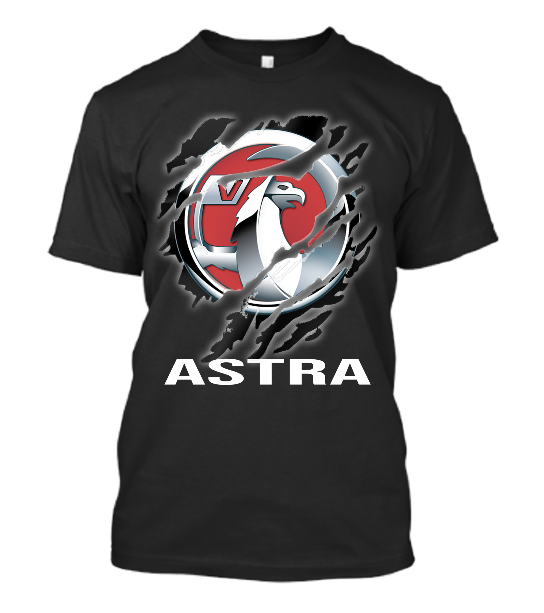 Astra Vauxhall Logo Claw Scratch T-Shirt