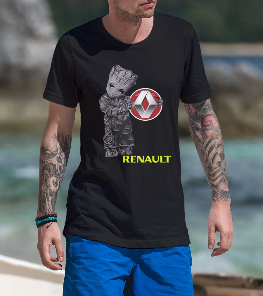 Renault Groot Iconic Tree Character With Car T-Shirt