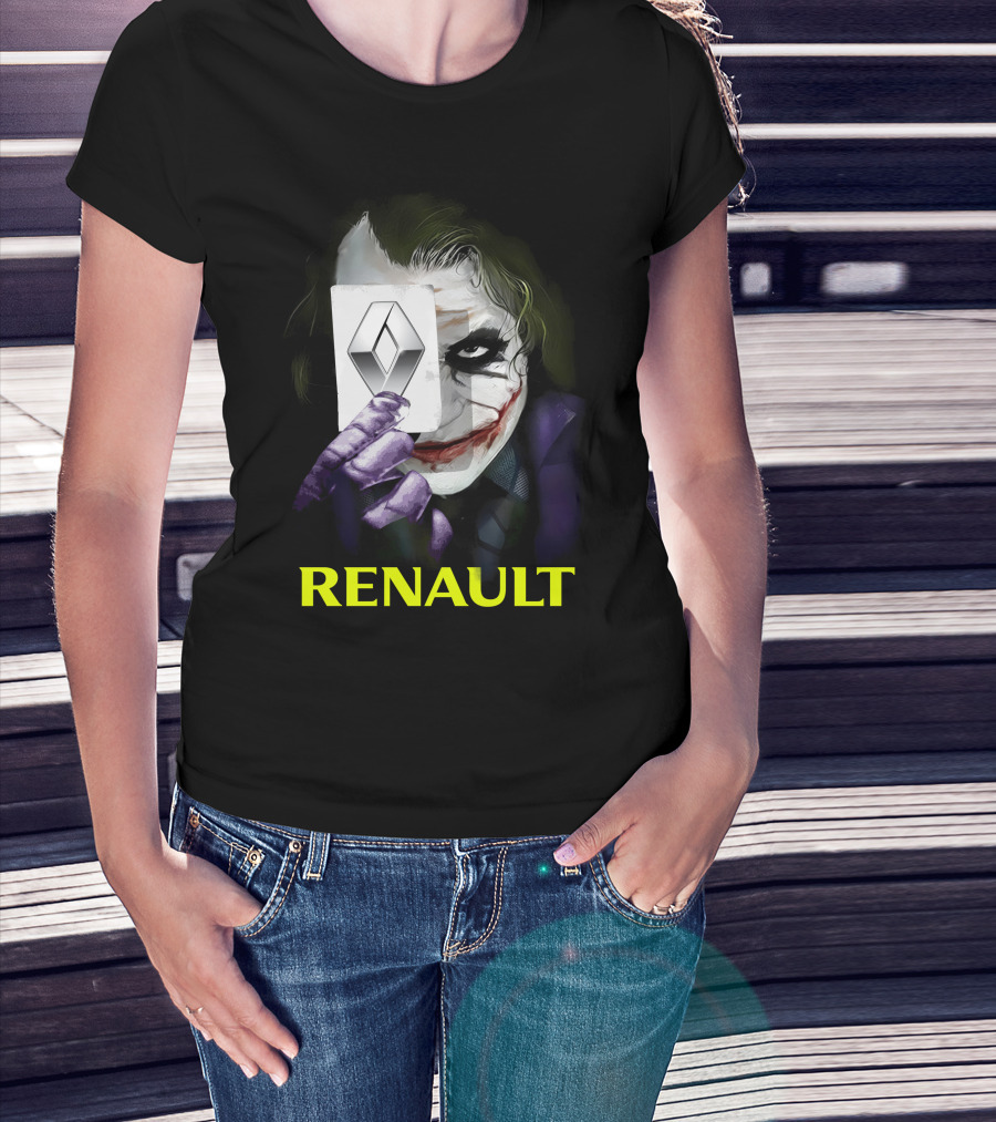 Renault Joker Iconic Playing Card Face With Renault T-Shirt