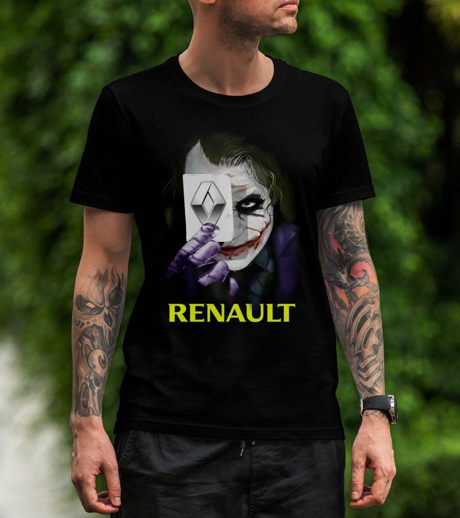 Renault Joker Iconic Playing Card Face With Renault T-Shirt