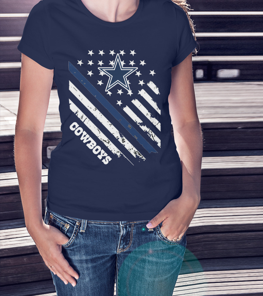 Cowboys Star And Stripes Vintage Americana T-Shirt
