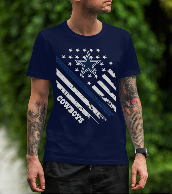 Cowboys Star And Stripes Vintage Americana T-Shirt