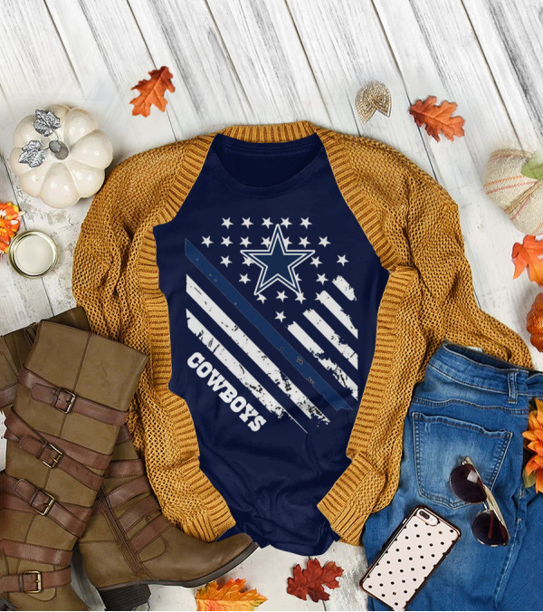 Cowboys Star And Stripes Vintage Americana T-Shirt