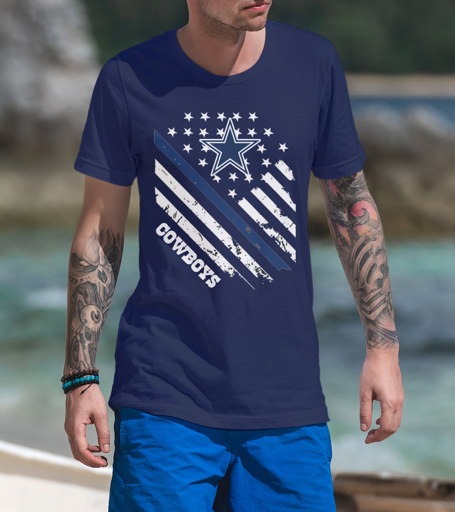 Cowboys Star And Stripes Vintage Americana T-Shirt