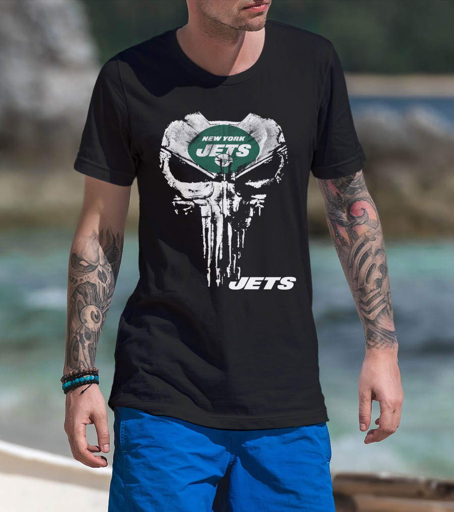 New York Jets Punisher Skull Jets T-Shirt