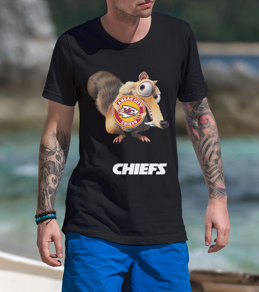 Kansas City Chiefs Mascot Logo With Character Chiefs T-Shirt