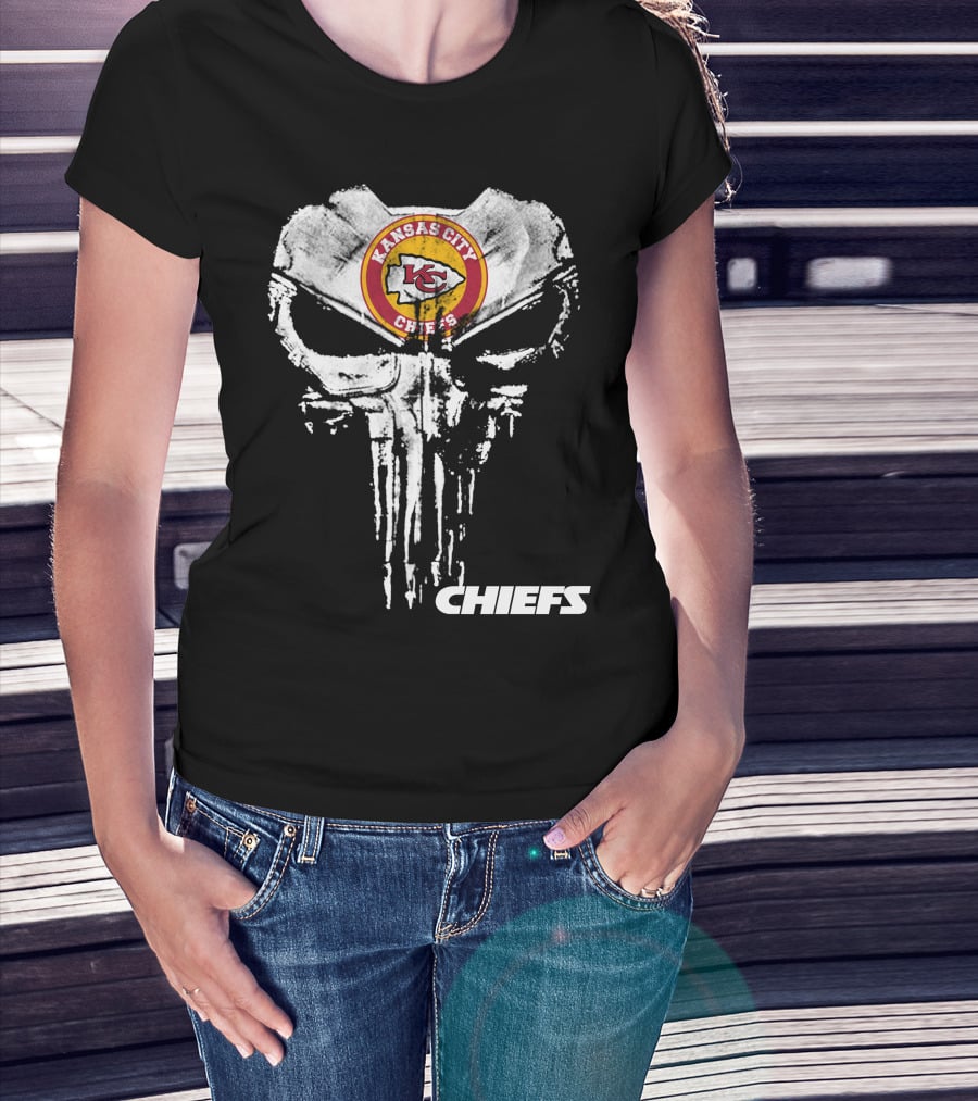 Kansas City Chiefs Skull Logo Fusion Chiefs T-Shirt
