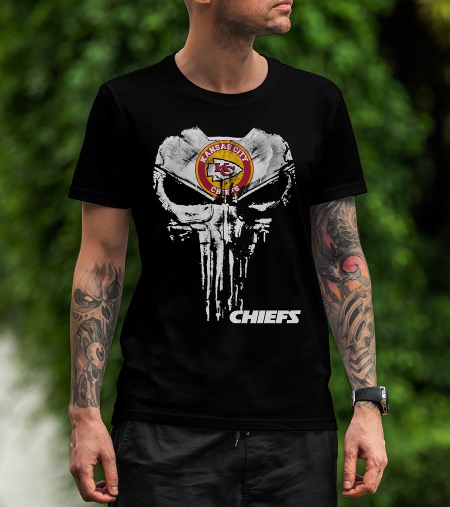 Kansas City Chiefs Skull Logo Fusion Chiefs T-Shirt