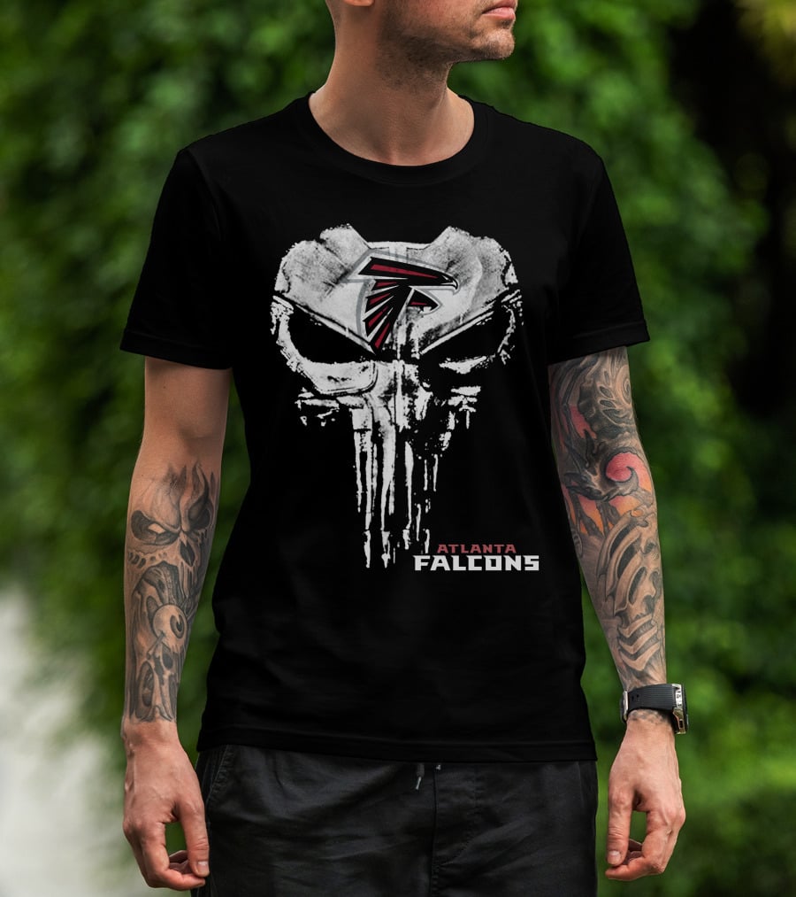 Atlanta Falcons Logo In Skull T-Shirt