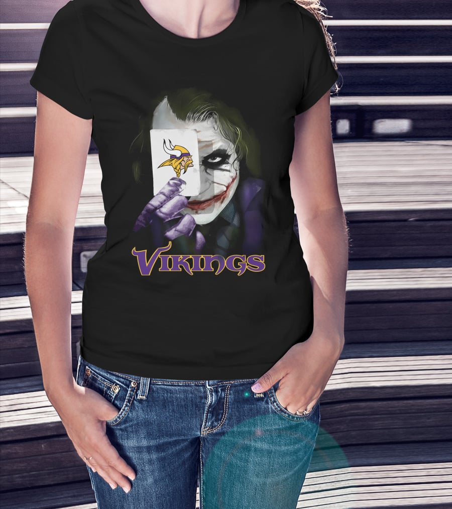 Vikings Joker Card Art T-Shirt