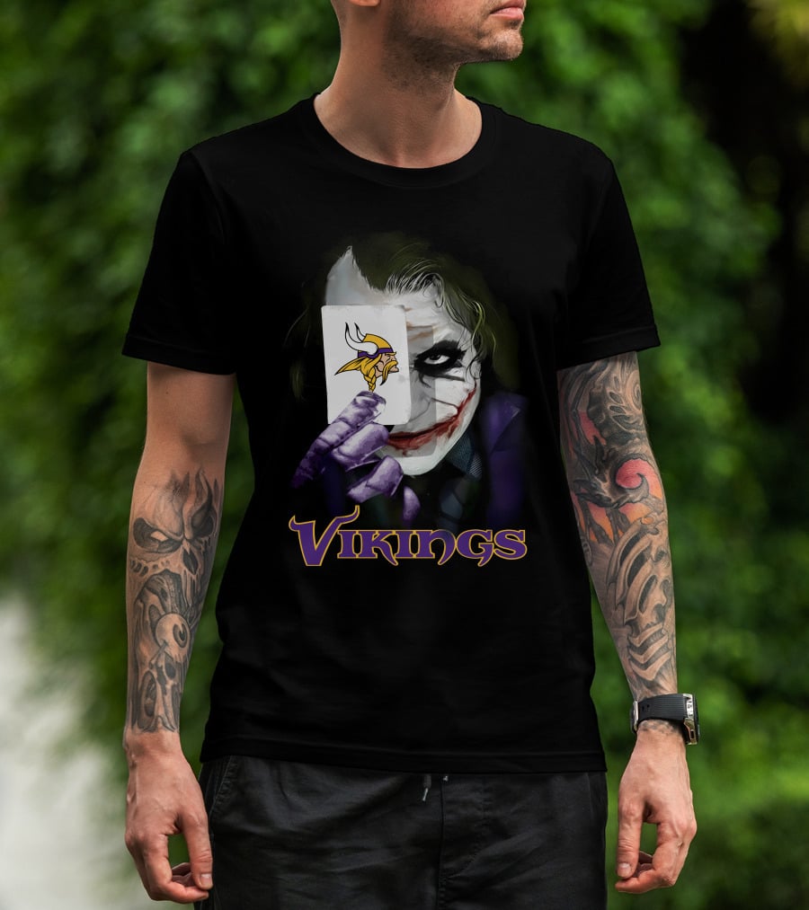 Vikings Joker Card Art T-Shirt