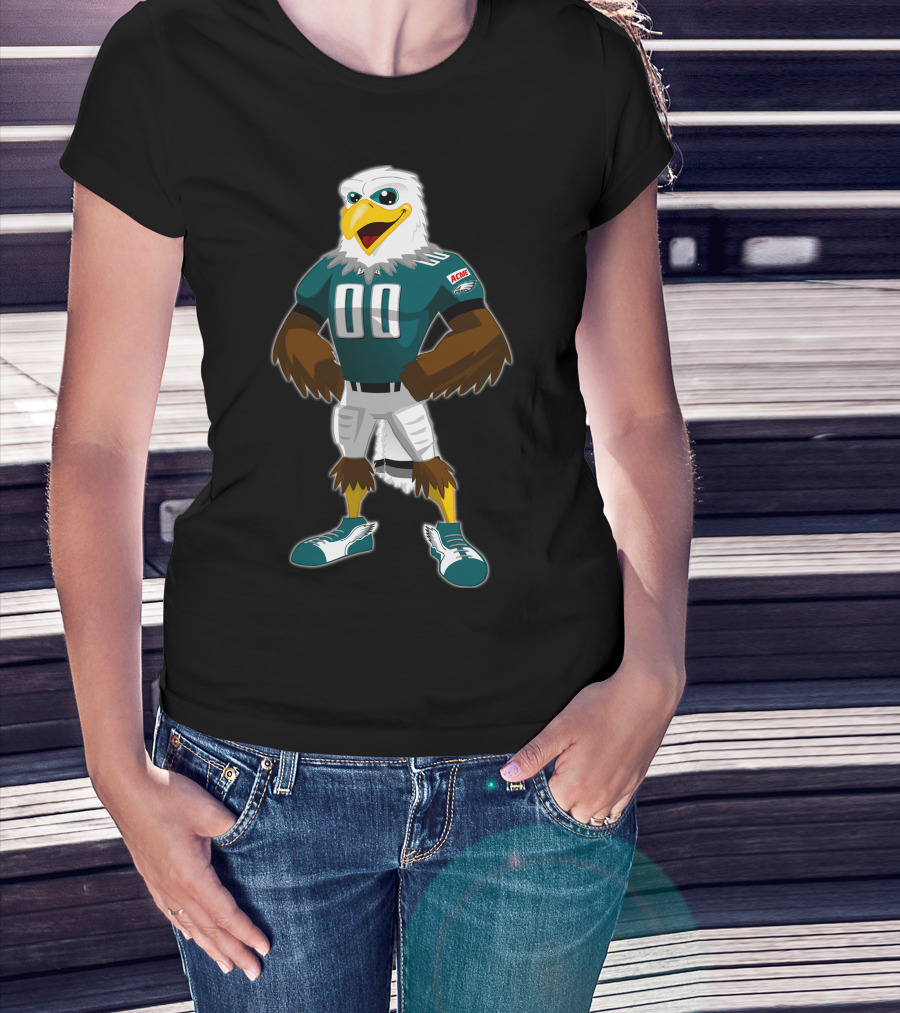 Eagles 12 Football Mascot 00 Green Jersey T-Shirt