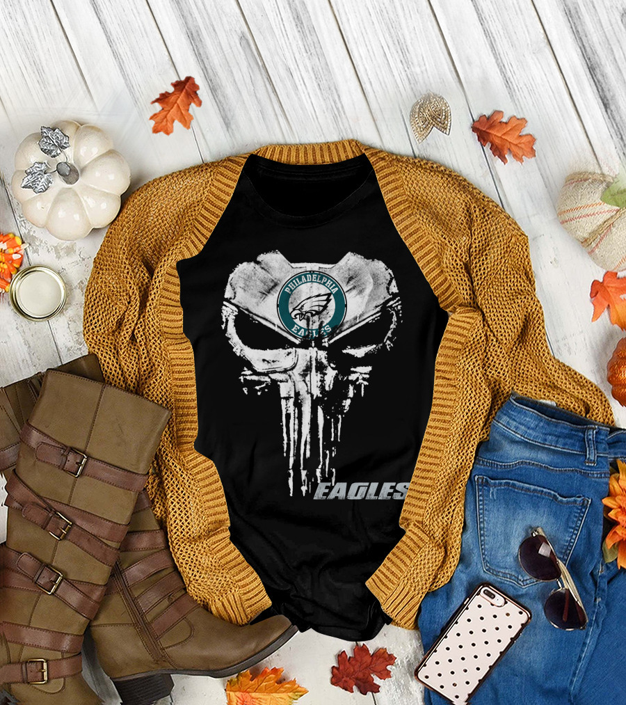 Philadelphia Eagles Nfl Logo Grunge Style Eagles T-Shirt