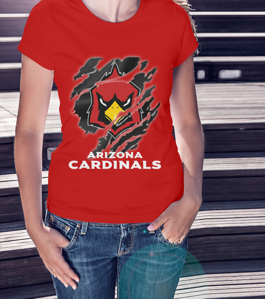 Arizona Cardinals Logo Claw Marks T-Shirt