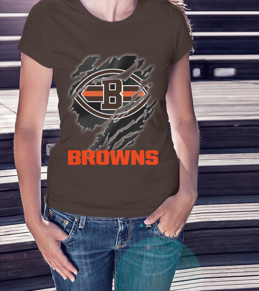 Browns 07 Football Claw Mark T-Shirt