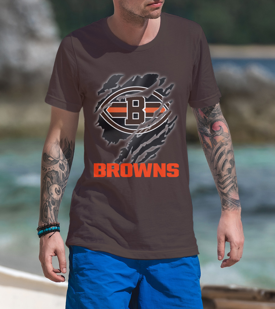 Browns 07 Football Claw Mark T-Shirt