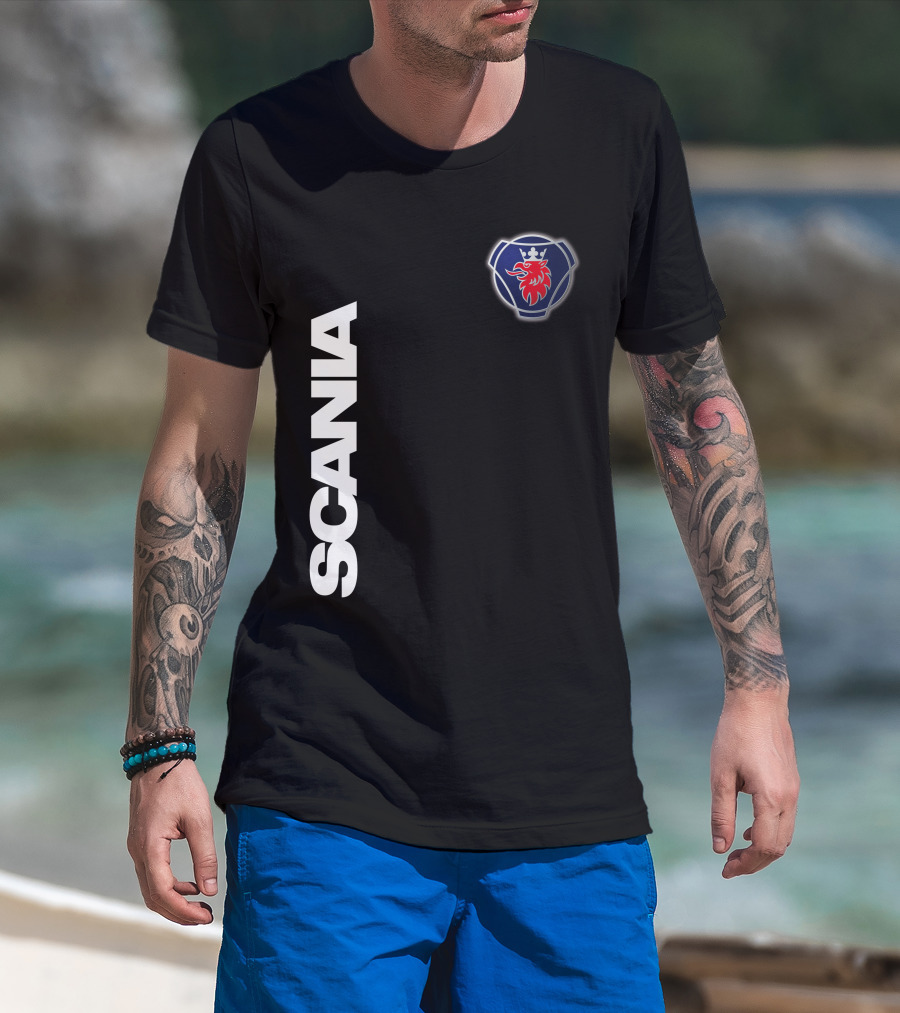 Scania Emblem King Of The Road Lion Badge T-Shirt