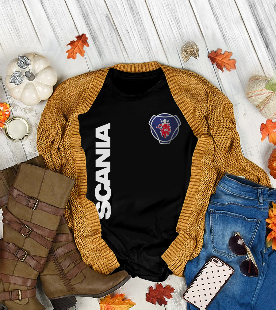 Scania Truck Logo And Emblem With Lion And Crown T-Shirt