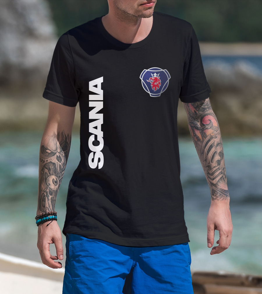 Scania Truck Logo And Emblem With Lion And Crown T-Shirt