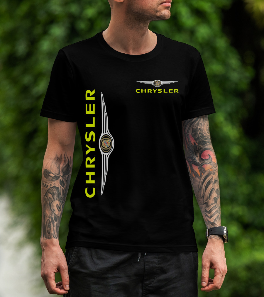 Chrysler Winged Emblem Vertical And Horizontal T-Shirt