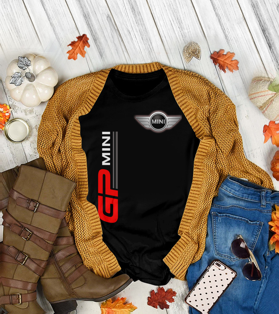 Mini Gp Wing Badge Red Vertical Line T-Shirt