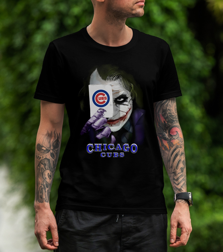 Chicago Cubs Joker Card Face T-Shirt