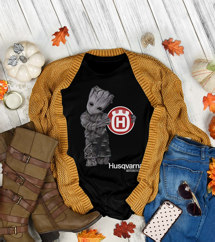 Husqvarna Motorcycles Character With Iconic Figure T-Shirt