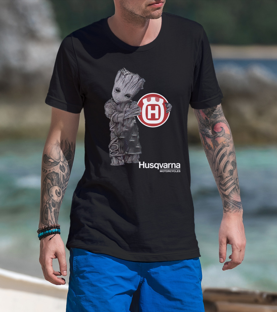 Husqvarna Motorcycles Character With Iconic Figure T-Shirt