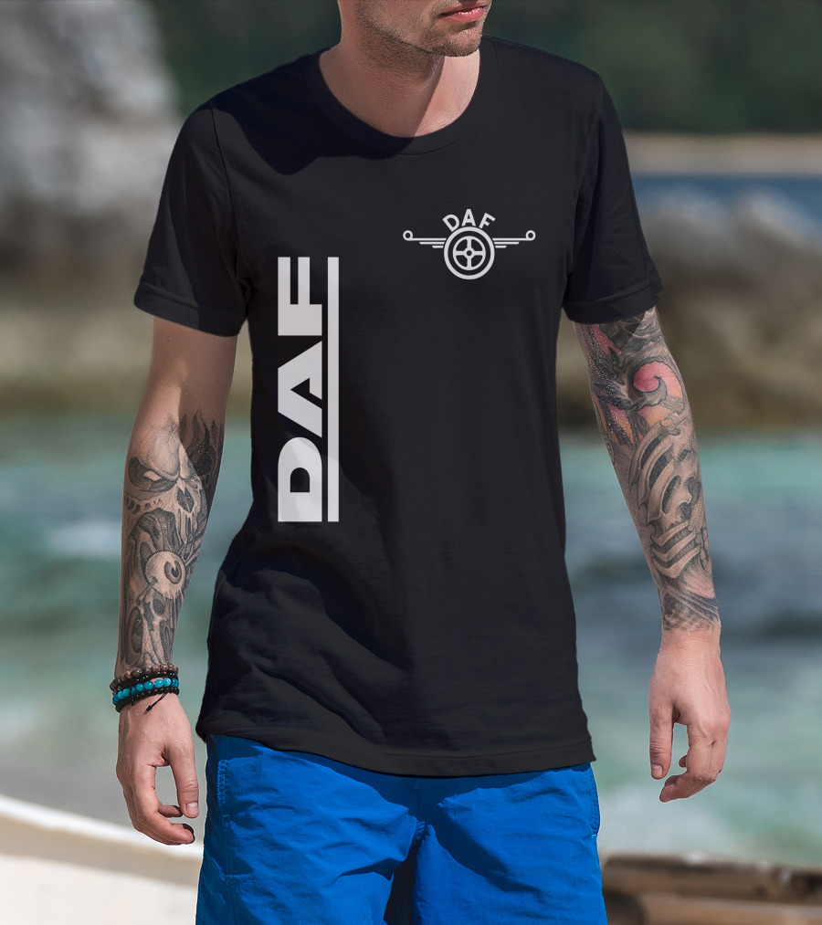 Daf Steering Wheel Emblem With Vertical T-Shirt