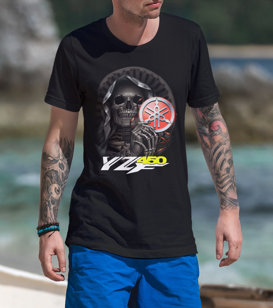 Yamaha Yzf 450 Skull Holding T-Shirt
