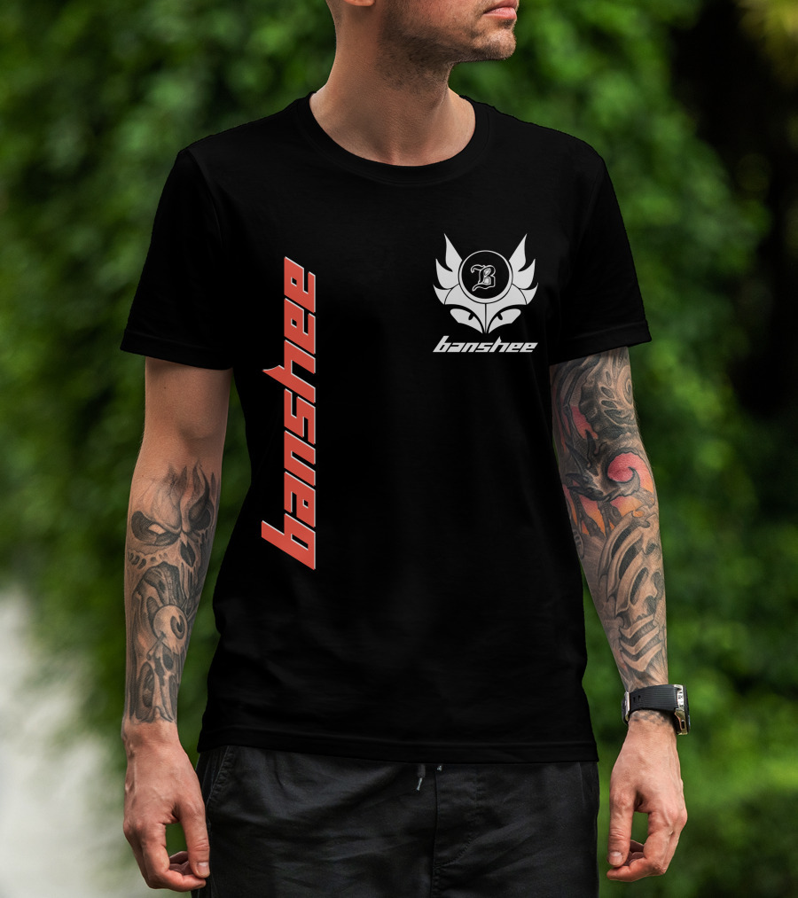 Banshee B2 Emblem Vertical Red T-Shirt
