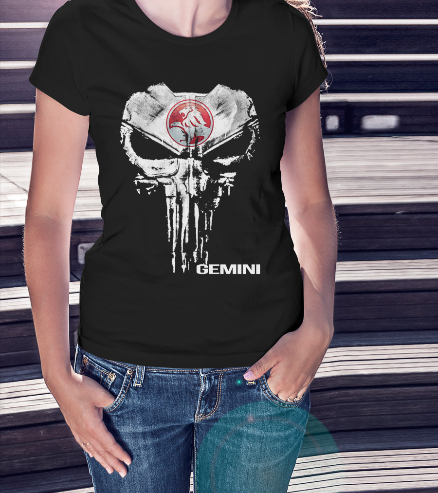 Gemini 06 Punisher Skull Holden Lion Symbol T-Shirt