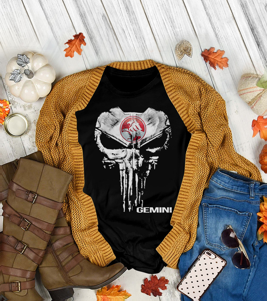 Gemini 06 Punisher Skull Holden Lion Symbol T-Shirt