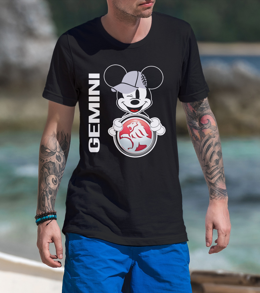 Gemini Mickey Holding Holden Lion T-Shirt