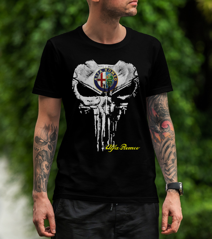 Alfa Romeo Emblem Skull T-Shirt