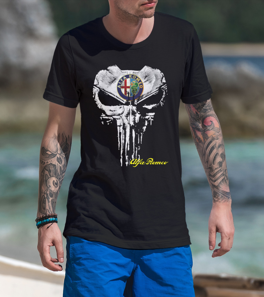 Alfa Romeo Emblem Skull T-Shirt