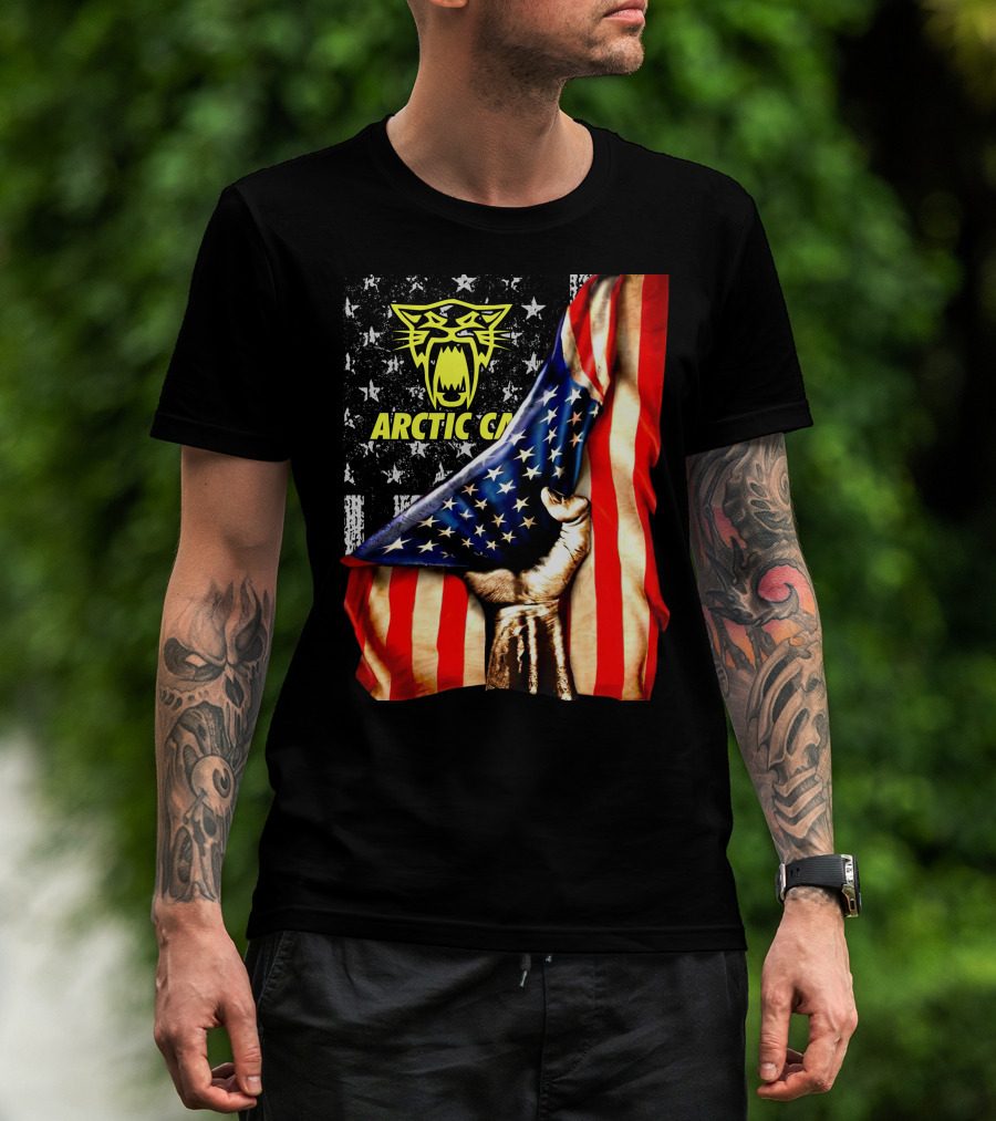 Arctic Cat American Flag Fist T-Shirt
