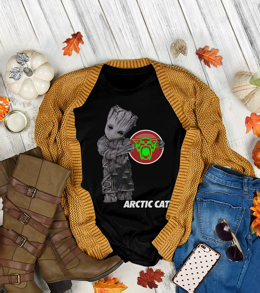 Arctic Cat Groot with Green Cat T-Shirt