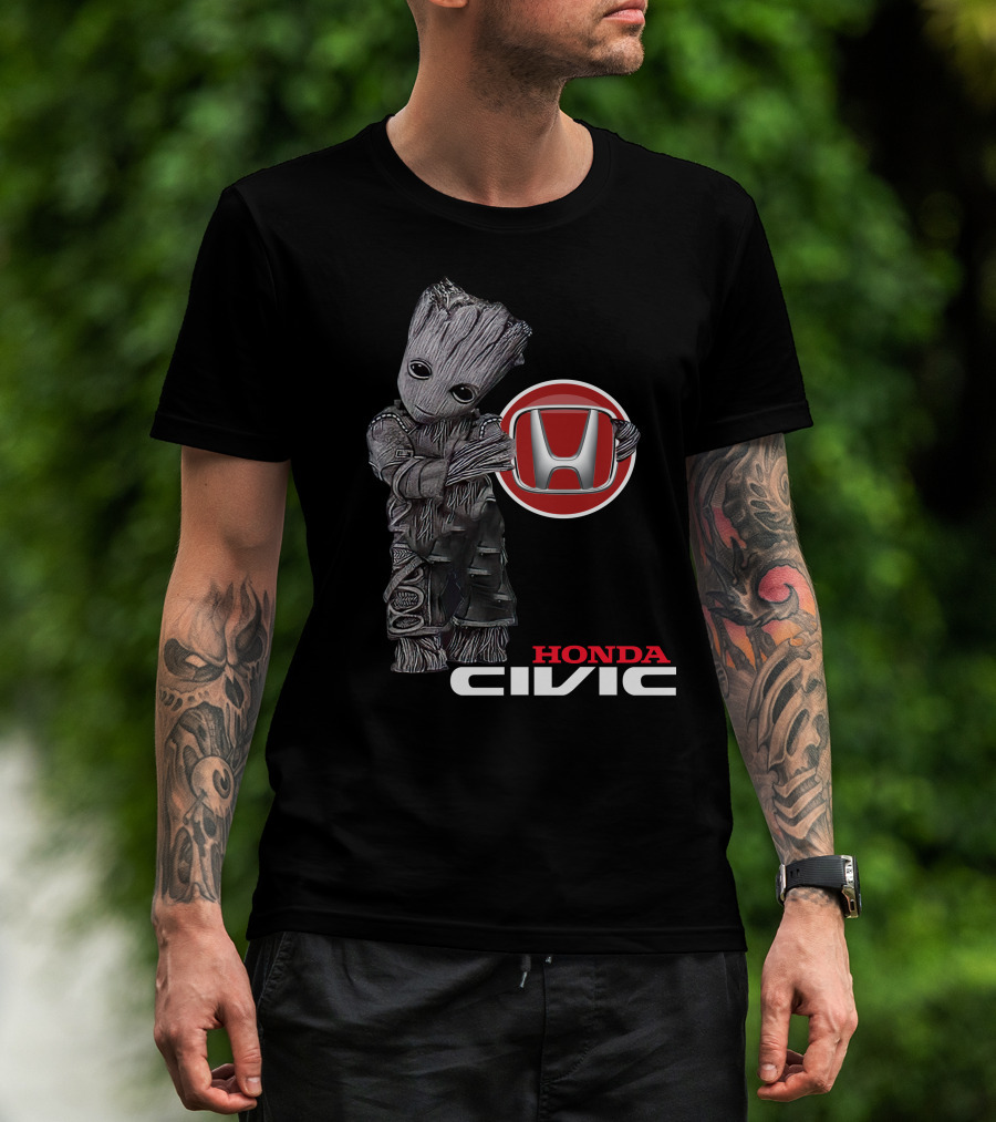 Honda Civic Groot With Honda T-Shirt